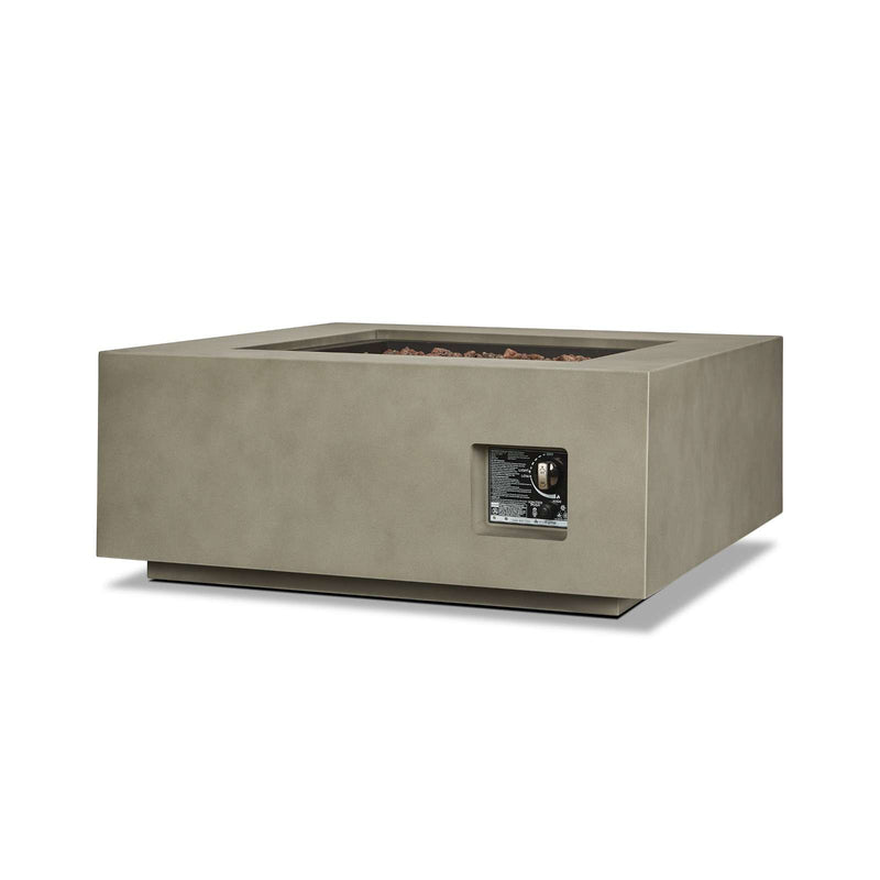 Aegean Square Propane Gas Fire Table with Natural Gas Conversion Kit by Real Flame