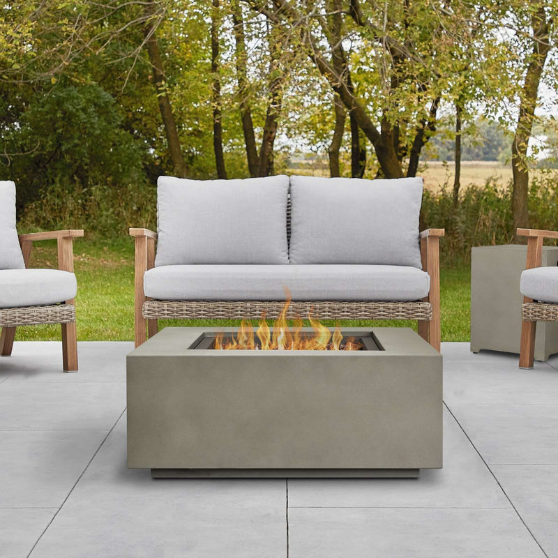 Aegean Square Propane Gas Fire Table with Natural Gas Conversion Kit by Real Flame