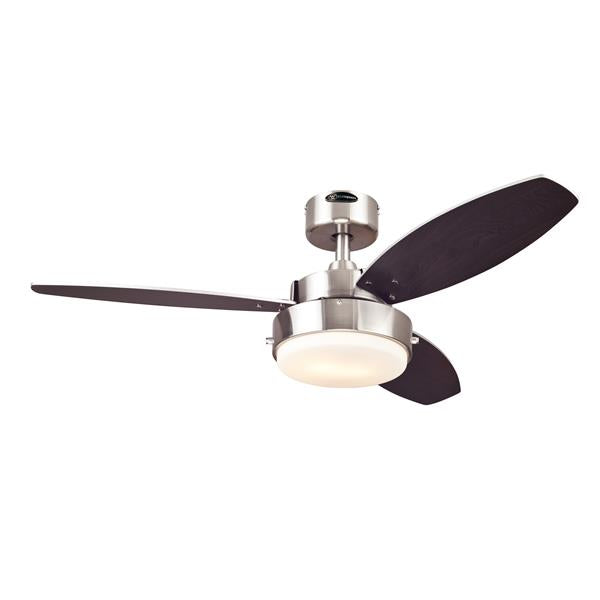 Alloy Brush Nickel Finish Ceiling Fan - LED LAMPS INCLUDED