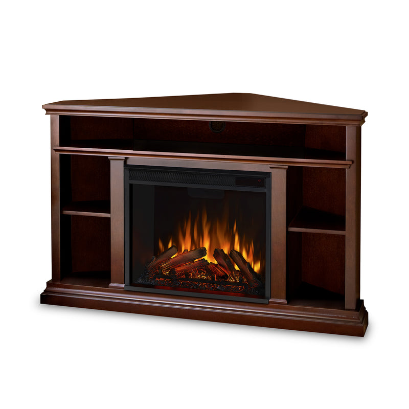 3750E-O Churchill Fireplace Oak Real Flame