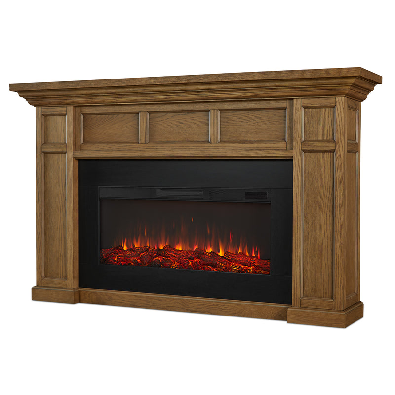 Alcott Landscape Electric Fireplace in English Oak by Real Flame – ECOMAT.CA