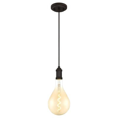 Westinghouse Lighting One-Light LED Indoor Mini Pendant, Oil Rubbed Bronze Finish with Oversized PS50 Filament LED