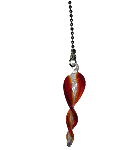 Red Twist - Glass Pull Chain