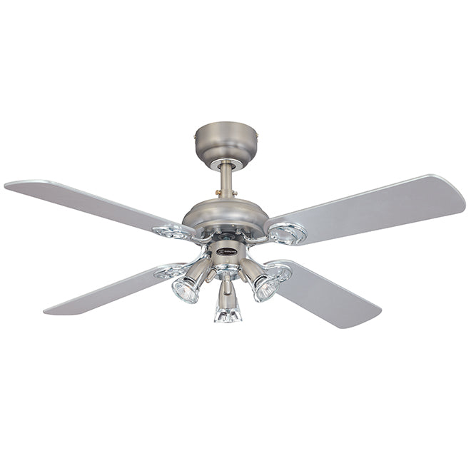 City Lights II Dark Pewter & Chrome Finish Ceiling Fan